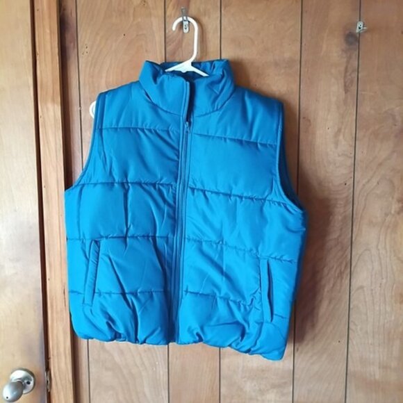 Discount Divas Jackets & Blazers - Discount Divas Women's Blue Sleeveless Puffer Vest Size L/XL Short New